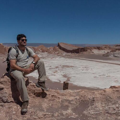 Fred no deserto do Atacama, no Chile