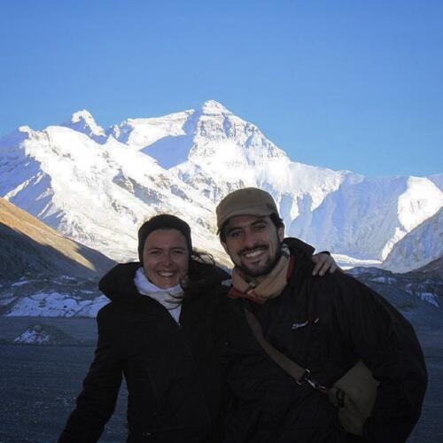 Fred e Letícia no base do Everest